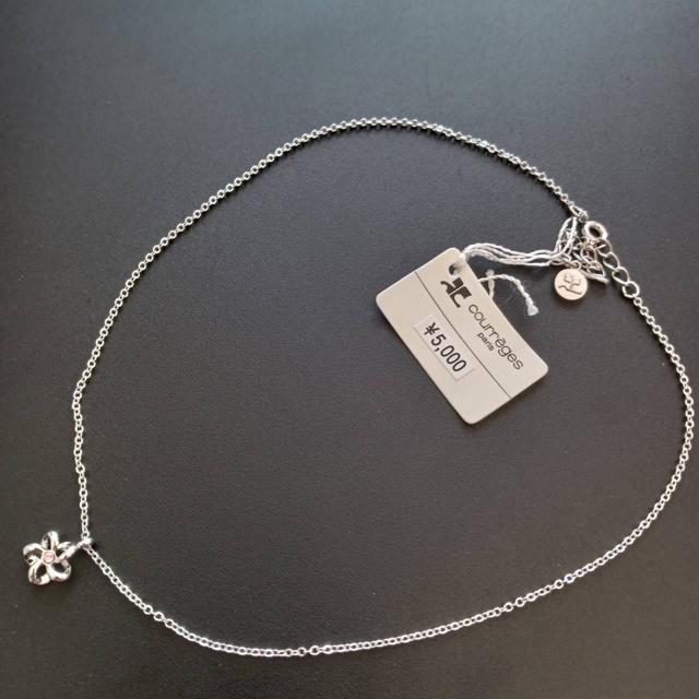 未使用 クレージュ ピンク ストーン ネックレス ヴィンテージ シルバーカラー < ブランド 未使用 クレージュ ピンク ストーン ネックレス ヴィンテージ シルバーカラー < ブランドの