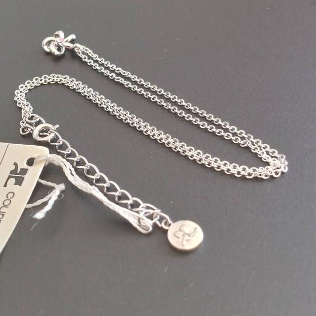 未使用 クレージュ ピンク ストーン ネックレス ヴィンテージ シルバーカラー < ブランド 未使用 クレージュ ピンク ストーン ネックレス ヴィンテージ シルバーカラー < ブランドの