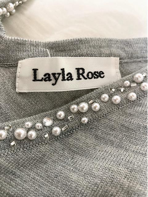 2weyリボン付き!Vネックビジューニット●グレー●M●INGNIイング ロイヤルローズ●ウール配合●取り外し可能リボン < ブランド  2weyリボン付き!Vネックビジューニット●グレー●M●INGNIイング ロイヤルローズ●ウール配合●取り外し可能リボン < ブランドの