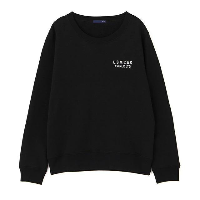 新品 AVIREX アヴィレックス スウェット M 黒 CREWNECK SWEAT ミリタリー < ブランド  新品 AVIREX アヴィレックス スウェット M 黒 CREWNECK SWEAT ミリタリー < ブランドの