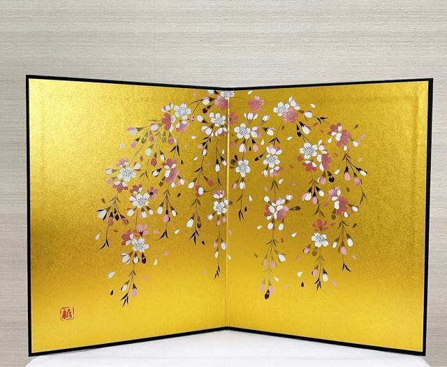 新品 紙屏風【桜金屏風 高さ 25cm】ひな祭り 雛飾り小道具 雛人形 お手持ちのお人形さんとご一緒に 未使用品 日本製 < インテリア/ライフ  新品 紙屏風【桜金屏風 高さ 25cm】ひな祭り 雛飾り小道具 雛人形 お手持ちのお人形さんとご一緒に 未使用品 日本製 < インテリア/ライフの