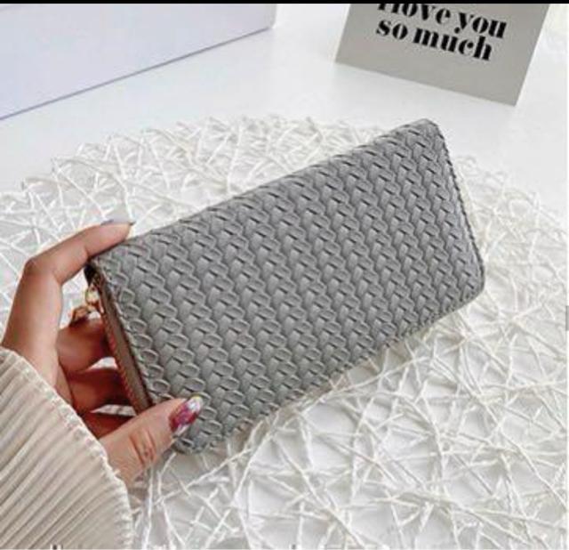 新品 未使用 長財布 編み込み グレー 韓国 財布 金 オルチャン レディース < 女性ファッション  新品 未使用 長財布 編み込み グレー 韓国 財布 金 オルチャン レディース  < 女性ファッションの