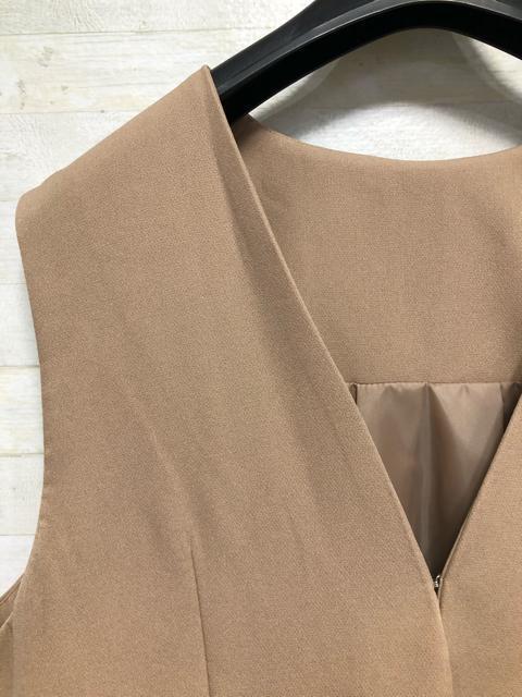 新品☆3L♪ベージュ系♪きれいめジレ♪ベスト♪ロングベスト♪ジャケットQ309 < 女性ファッション  新品☆3L♪ベージュ系♪きれいめジレ♪ベスト♪ロングベスト♪ジャケットQ309 < 女性ファッションの