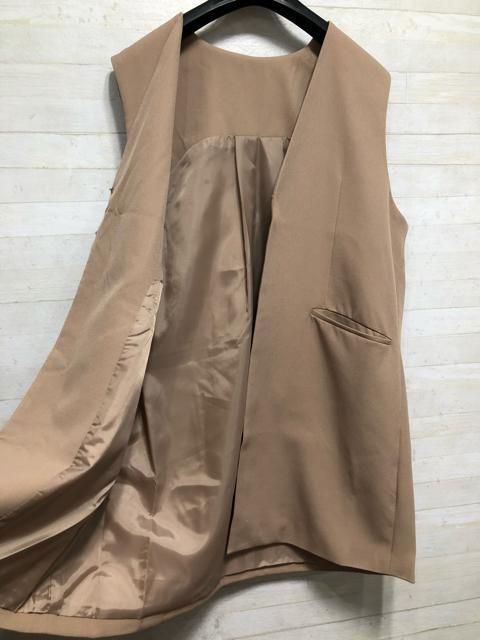 新品☆3L♪ベージュ系♪きれいめジレ♪ベスト♪ロングベスト♪ジャケットQ309 < 女性ファッション  新品☆3L♪ベージュ系♪きれいめジレ♪ベスト♪ロングベスト♪ジャケットQ309 < 女性ファッションの