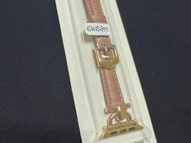 Apple Watch バンド 合皮 42/44/45mm ダークピンク+ゴールド < 女性アクセサリー/時計 Apple Watch バンド 合皮 42/44/45mm ダークピンク+ゴールド < 女性アクセサリー/時計の