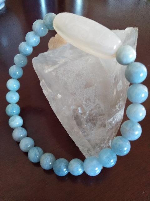 如意天珠とアクアマリンのブレスレット★ハンドメイド★ < 女性アクセサリー/時計 如意天珠とアクアマリンのブレスレット★ハンドメイド★ < 女性アクセサリー/時計の