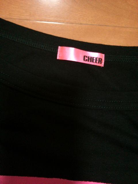 ★CHEER★超カワ★デカロゴチュニックTシャツワンピ★BK★ < ブランド  ★CHEER★超カワ★デカロゴチュニックTシャツワンピ★BK★ < ブランドの