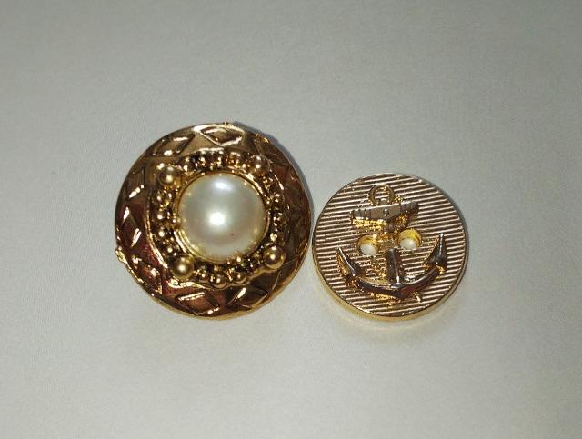 昭和レトロ碇パールボタン2個セット手芸ハンドメイドにも < ペット/手芸/園芸  昭和レトロ碇パールボタン2個セット手芸ハンドメイドにも  < ペット/手芸/園芸の
