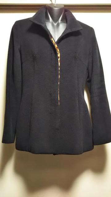 ☆セシルマクビーウール混アンゴラショートコート☆超美品裏地ヒョウ柄 < 女性ファッション  ☆セシルマクビーウール混アンゴラショートコート☆超美品裏地ヒョウ柄  < 女性ファッションの