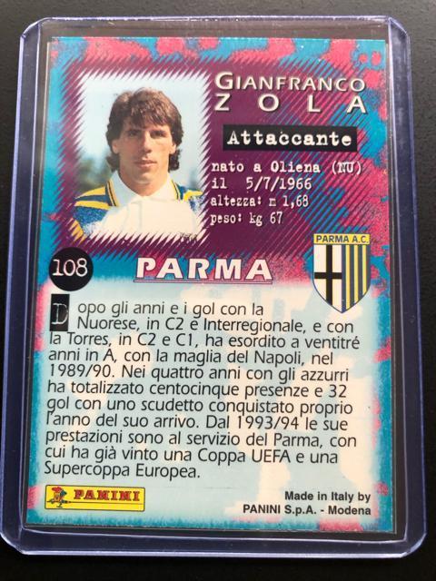 97calcio PANINIトレ−ディングカ−ド/NO-108・パルマ・ジャンブランコ・ゾラ < トレーディングカード  97calcio PANINIトレ−ディングカ−ド/NO-108・パルマ・ジャンブランコ・ゾラ < トレーディングカードの