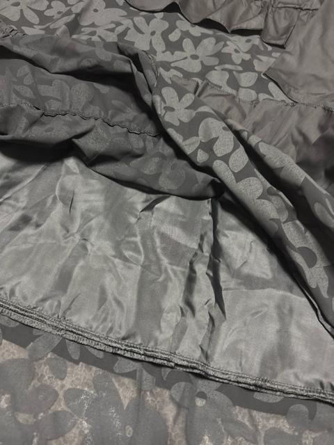 ティアードワンピース 透け花柄 レース切り替え ブラック 大きいサイズ < 女性ファッション  ティアードワンピース 透け花柄 レース切り替え ブラック 大きいサイズ < 女性ファッションの