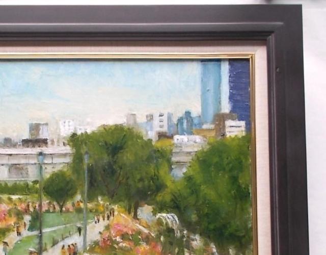 ●金山ヒロシ油彩画【中之島バラ園】『F12号』新額付き大作 ★ 中之島公園のバラ園を俯瞰した作品 < ホビー ●金山ヒロシ油彩画【中之島バラ園】『F12号』新額付き大作 ★ 中之島公園のバラ園を俯瞰した作品 < ホビーの