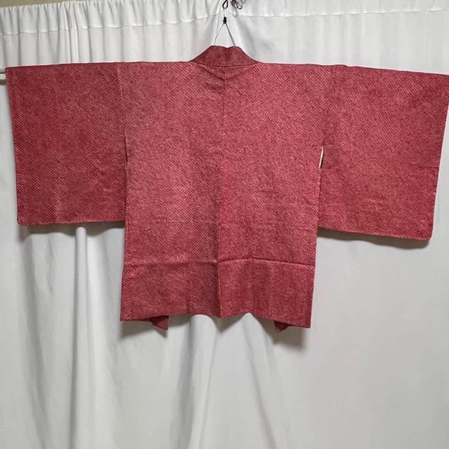 未使用 羽織 しぼり 正絹 赤系 しつけ有 絞 着用可 リメイクにも < 女性ファッション 未使用 羽織 しぼり 正絹 赤系 しつけ有 絞 着用可 リメイクにも < 女性ファッションの