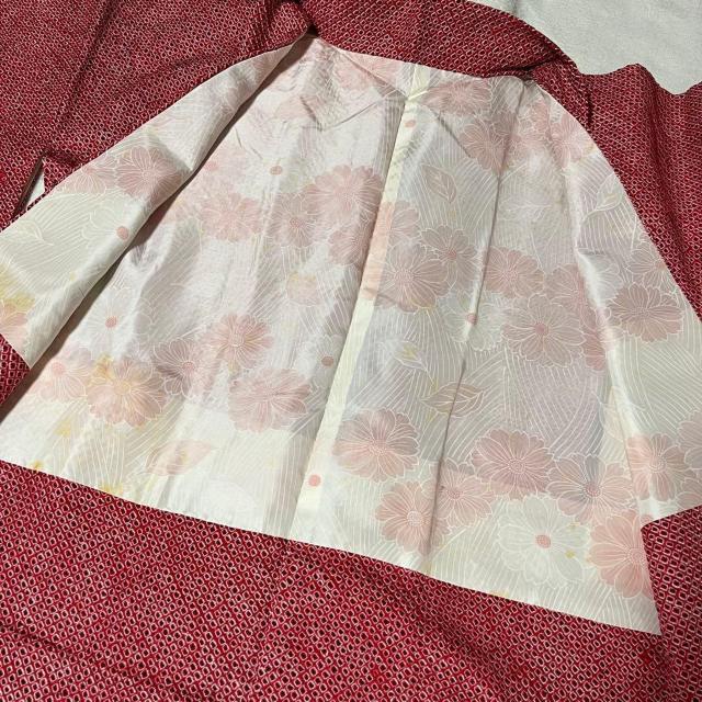 未使用 羽織 しぼり 正絹 赤系 しつけ有 絞 着用可 リメイクにも < 女性ファッション 未使用 羽織 しぼり 正絹 赤系 しつけ有 絞 着用可 リメイクにも < 女性ファッションの