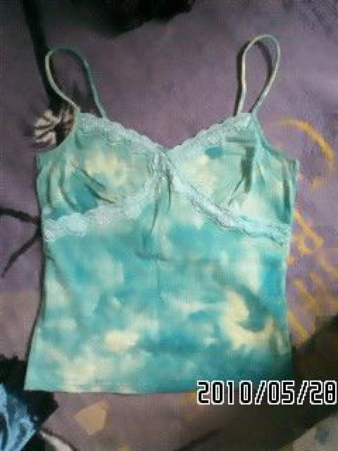 ネオンカラーマーブル柄レース切替ランジェリー風キャミソール < 女性ファッション  ネオンカラーマーブル柄レース切替ランジェリー風キャミソール  < 女性ファッションの