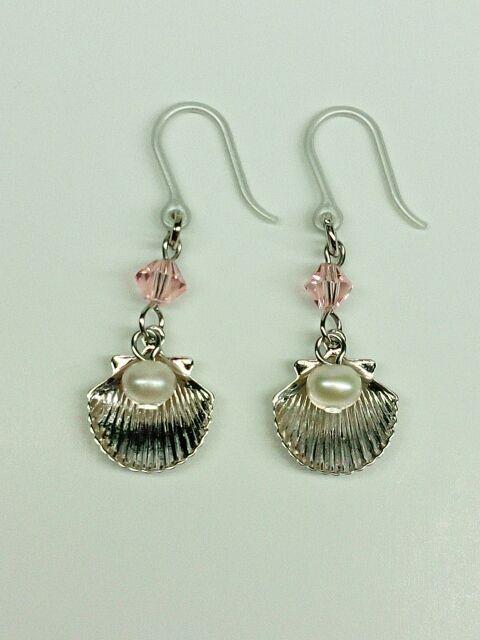 Silverシェル淡水パールチャームローズスワロフスキー樹脂フック < 女性アクセサリー/時計  Silverシェル淡水パールチャームローズスワロフスキー樹脂フック < 女性アクセサリー/時計の