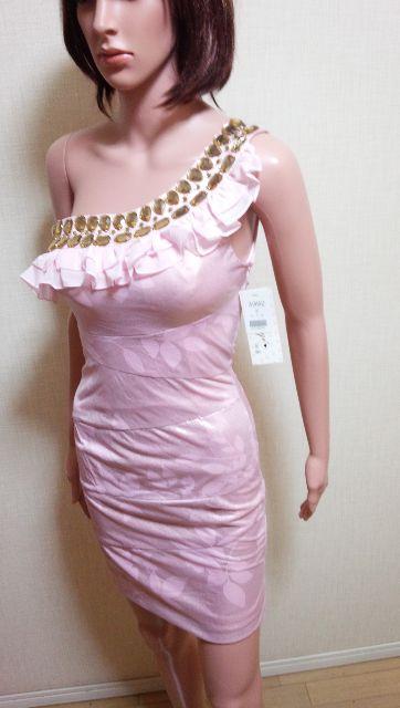 新品タグ付☆大粒ビジュ盛りAの光沢透し柄が綺麗なOneショルドレス D10☆3点で即落 < 女性ファッション  新品タグ付☆大粒ビジュ盛りAの光沢透し柄が綺麗なOneショルドレス D10☆3点で即落 < 女性ファッションの