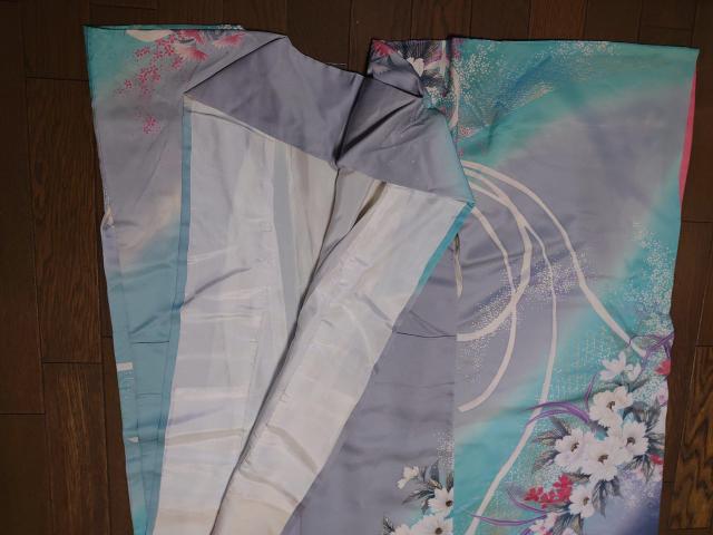 §USED、振袖、花束柄、暈し染め、金銀彩 < 女性ファッション  §USED、振袖、花束柄、暈し染め、金銀彩 < 女性ファッションの