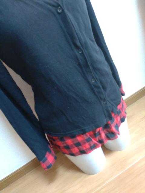 大きいサイズ一体型カーディガン風シャツLL  < 女性ファッション  大きいサイズ一体型カーディガン風シャツLL  < 女性ファッションの