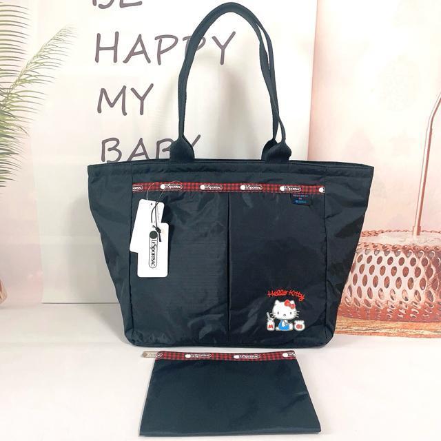 ★新品★LeSportsac レスポートサック ハローキティー 黒色 ブラック  トートバッグ  ポーチ セット 7891送料無料 < 女性ファッション  ★新品★LeSportsac レスポートサック ハローキティー 黒色 ブラック  トートバッグ  ポーチ セット 7891送料無料  < 女性ファッションの