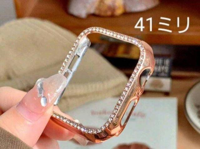 アップルウォッチ ケース キラキラ ローズゴールド < 女性アクセサリー/時計 アップルウォッチ ケース キラキラ ローズゴールド < 女性アクセサリー/時計の