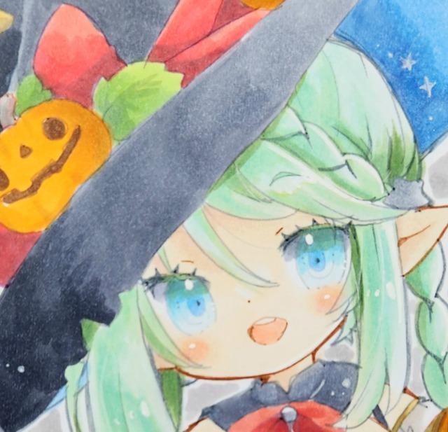 イラスト原画:ハロウィン魔女さん < アニメ/コミック/キャラクター  イラスト原画:ハロウィン魔女さん  < アニメ/コミック/キャラクターの
