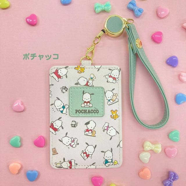 ポチャッコ リール付き パスケース ICカード 定期入れ サンリオ ぽちゃっこ < 女性ファッション  ポチャッコ リール付き パスケース ICカード 定期入れ サンリオ ぽちゃっこ < 女性ファッションの