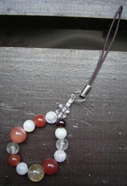 ☆即決☆カーネリアンxシトリンxガーデンクォーツストラップ < 家電/AV  ☆即決☆カーネリアンxシトリンxガーデンクォーツストラップ < 家電/AVの