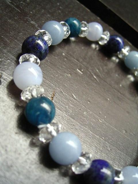 即決☆アパタイトxエンジェライトxブルーレースxラピスラズリ < 女性アクセサリー/時計  即決☆アパタイトxエンジェライトxブルーレースxラピスラズリ < 女性アクセサリー/時計の