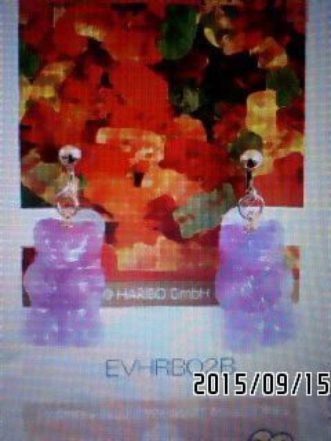 HARIBO・ハリボーベアグミ風チャームイヤリング。パープル < 女性アクセサリー/時計  HARIBO・ハリボーベアグミ風チャームイヤリング。パープル  < 女性アクセサリー/時計の