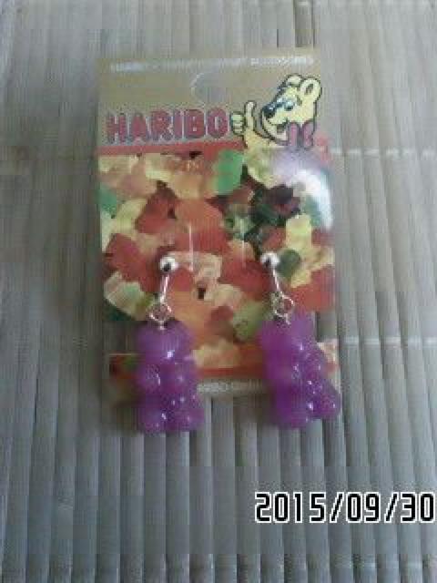 HARIBO・ハリボーベアグミ風チャームイヤリング。パープル < 女性アクセサリー/時計  HARIBO・ハリボーベアグミ風チャームイヤリング。パープル < 女性アクセサリー/時計の