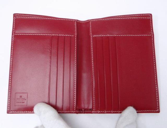 フェンディ ズッキーノ 二つ折り財布 札入れ レッド 美品【送料無料】 < ブランド フェンディ ズッキーノ 二つ折り財布 札入れ レッド 美品【送料無料】 < ブランドの