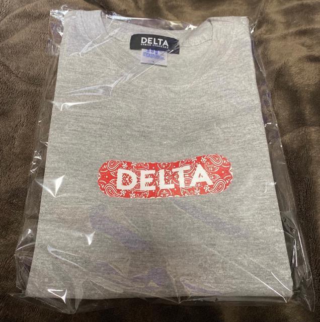 LIMITED OFFER DELTA DECK LOGO TEE GREY×RED☆ < 男性ファッション  LIMITED OFFER DELTA DECK LOGO TEE GREY×RED☆  < 男性ファッションの