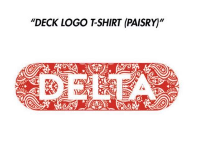 LIMITED OFFER DELTA DECK LOGO TEE GREY×RED☆ < 男性ファッション  LIMITED OFFER DELTA DECK LOGO TEE GREY×RED☆ < 男性ファッションの