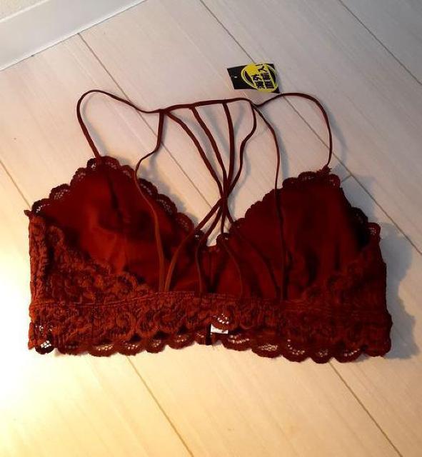 新品■可愛い♪エレガントレース ストラップ キャミソール ブラジャー ヨガ◆ワインレッドエンジ◆L < 女性ファッション  新品■可愛い♪エレガントレース ストラップ キャミソール ブラジャー ヨガ◆ワインレッドエンジ◆L < 女性ファッションの