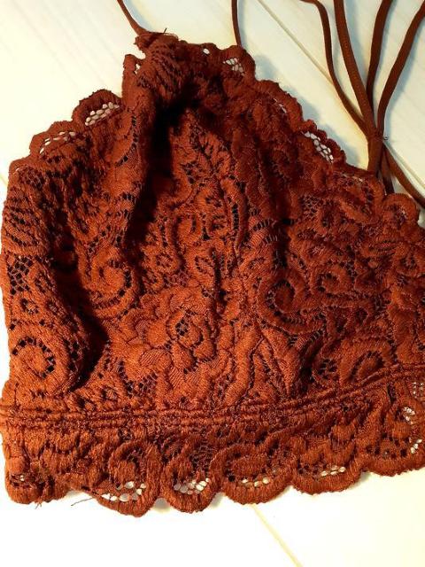 新品■可愛い♪エレガントレース ストラップ キャミソール ブラジャー ヨガ◆ワインレッドエンジ◆L < 女性ファッション  新品■可愛い♪エレガントレース ストラップ キャミソール ブラジャー ヨガ◆ワインレッドエンジ◆L < 女性ファッションの