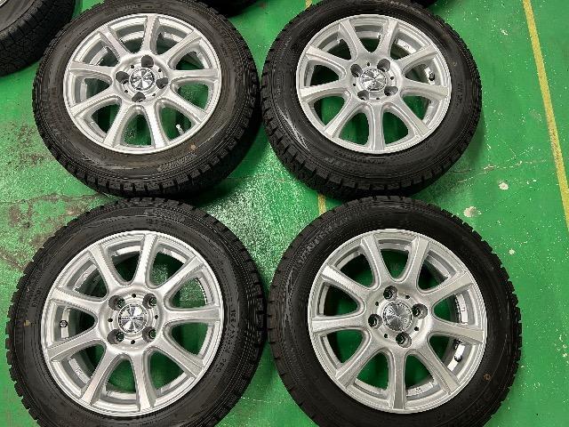 0182617)激安バリ溝国産ダンロップ中古スタッドレスタイヤ4本コンパクトカー用アルミホイールセット165/65R14送料無料 < 自動車/バイク 0182617)激安バリ溝国産ダンロップ中古スタッドレスタイヤ4本コンパクトカー用アルミホイールセット165/65R14送料無料 < 自動車/バイク