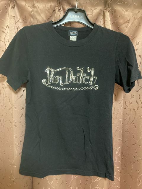 1883.未使用☆ヴォンダッチ☆ロゴストーン半袖Tシャツ☆黒/ブラック < 女性ファッション  1883.未使用☆ヴォンダッチ☆ロゴストーン半袖Tシャツ☆黒/ブラック  < 女性ファッションの