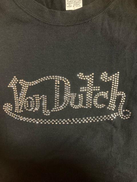 1883.未使用☆ヴォンダッチ☆ロゴストーン半袖Tシャツ☆黒/ブラック < 女性ファッション  1883.未使用☆ヴォンダッチ☆ロゴストーン半袖Tシャツ☆黒/ブラック < 女性ファッションの