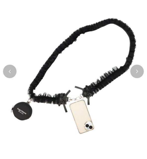 しまむら 辻ちゃんコラボ フリルショルダーストラップ アンジュシャルム(黒) < ブランド しまむら 辻ちゃんコラボ フリルショルダーストラップ アンジュシャルム(黒) < ブランドの