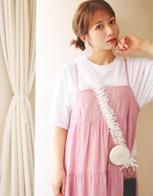 しまむら 辻ちゃんコラボ フリルショルダーストラップ アンジュシャルム(黒) < ブランド しまむら 辻ちゃんコラボ フリルショルダーストラップ アンジュシャルム(黒) < ブランドの