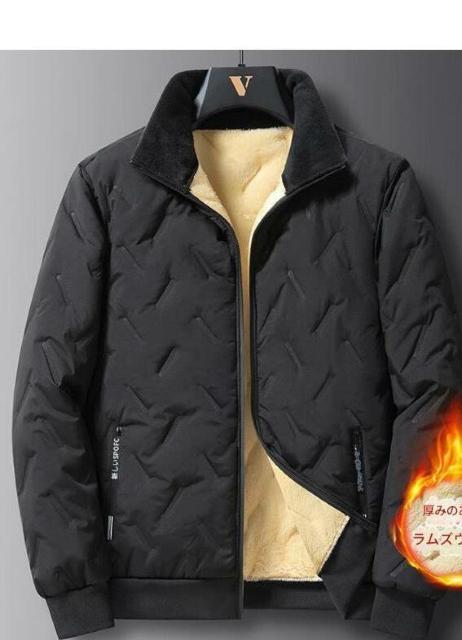 メンズ 中綿ダウンジャケット フリースボア ジャケット 秋冬着 ブラック 2XL < 男性ファッション メンズ 中綿ダウンジャケット フリースボア ジャケット 秋冬着 ブラック 2XL < 男性ファッションの