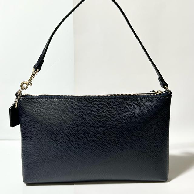 美品 COACH コーチ レザー ワンハンドル ハンドバッグ ミニバッグ マルチポーチ レディース ネイビー < ブランド 美品 COACH コーチ レザー ワンハンドル ハンドバッグ ミニバッグ マルチポーチ レディース ネイビー < ブランドの