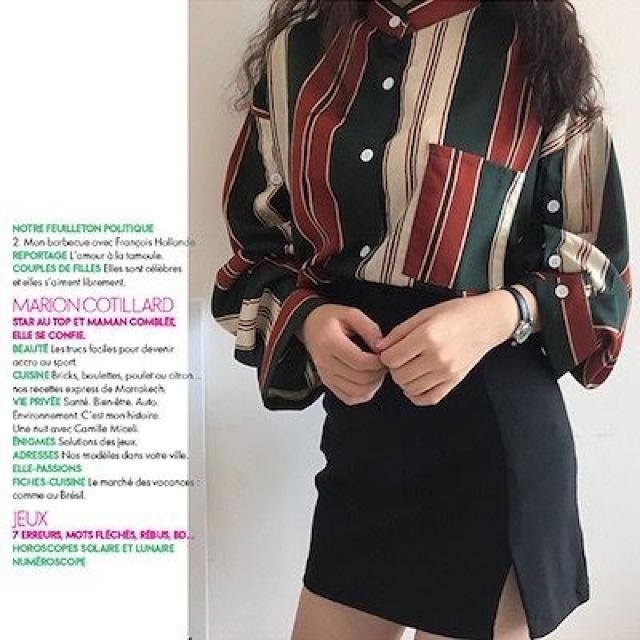 送料無料#新品#韓国#ストライプシャツ < 女性ファッション  送料無料#新品#韓国#ストライプシャツ < 女性ファッションの