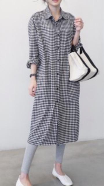 ☆新品☆定番チェック柄ロングワンピース < 女性ファッション  ☆新品☆定番チェック柄ロングワンピース  < 女性ファッションの