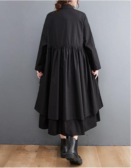 フレア ロング丈 ワンピース フロントボタン ウエスト紐付き 大きいサイズ < 女性ファッション  フレア ロング丈 ワンピース フロントボタン ウエスト紐付き 大きいサイズ < 女性ファッションの