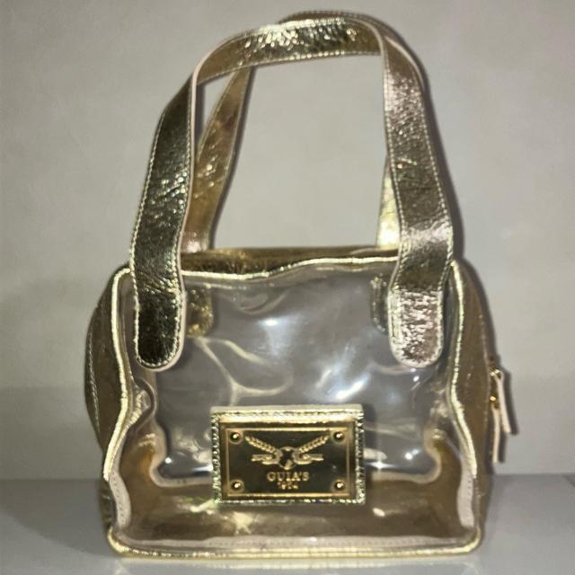 イタリア製 サイコロバッグ 皮革製 クリアビニール ハンドバッグ レザー 2WAY トートバッグ < 女性ファッション イタリア製 サイコロバッグ 皮革製 クリアビニール ハンドバッグ レザー 2WAY トートバッグ < 女性ファッションの