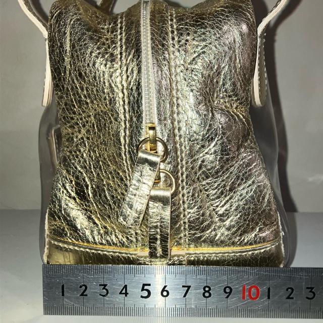 イタリア製 サイコロバッグ 皮革製 クリアビニール ハンドバッグ レザー 2WAY トートバッグ < 女性ファッション イタリア製 サイコロバッグ 皮革製 クリアビニール ハンドバッグ レザー 2WAY トートバッグ < 女性ファッションの