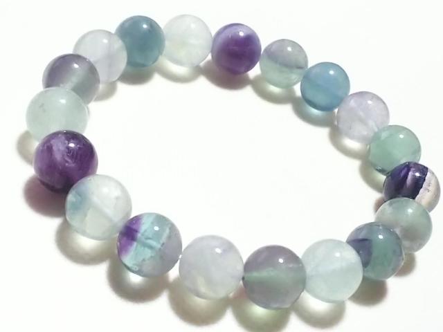 天然石★フローライト 10mm ブレス < 女性アクセサリー/時計 天然石★フローライト 10mm ブレス < 女性アクセサリー/時計の