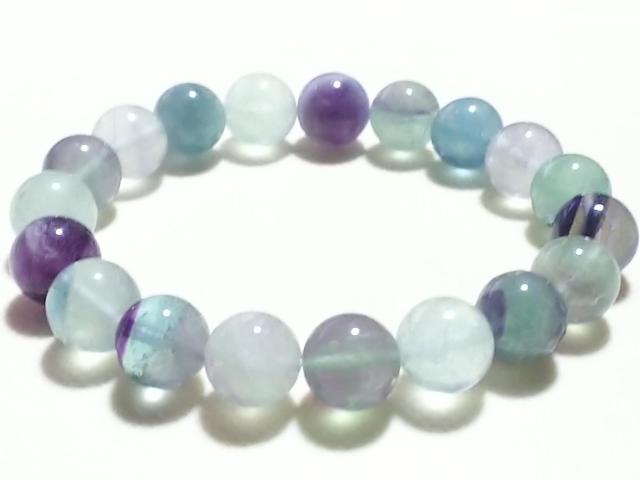 天然石★フローライト 10mm ブレス < 女性アクセサリー/時計 天然石★フローライト 10mm ブレス < 女性アクセサリー/時計の